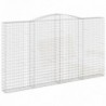 3 db íves horganyzott vas gabion kosár 400x30x220|240 cm