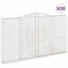 20 db íves horganyzott vas gabion kosár 400x30x220|240 cm