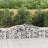 6 db íves horganyzott vas gabion kosár 400x50x60|80 cm