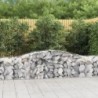 9 db íves horganyzott vas gabion kosár 400x50x60|80 cm