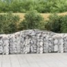 3 db íves horganyzott vas gabion kosár 400x50x80|100 cm