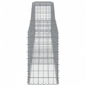 3 db íves horganyzott vas gabion kosár 400x50x80|100 cm