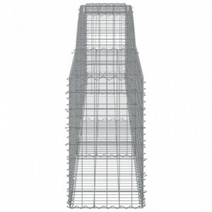 4 db íves horganyzott vas gabion kosár 400x50x80|100 cm