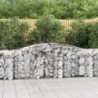 20 db íves horganyzott vas gabion kosár 400x50x80|100 cm