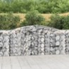 2 db íves horganyzott vas gabion kosár 400x50x100|120 cm