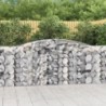 4 db íves horganyzott vas gabion kosár 400x50x100|120 cm