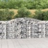 8 db íves horganyzott vas gabion kosár 400x50x100|120 cm