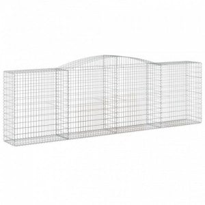 10 db íves horganyzott vas gabion kosár 400x50x120|140 cm