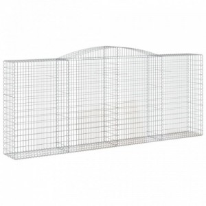 4 db íves horganyzott vas gabion kosár 400x50x160|180 cm