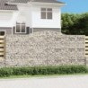 3 db íves horganyzott vas gabion kosár 400x50x180|200 cm