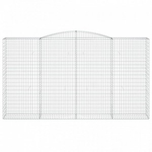 20 db íves horganyzott vas gabion kosár 400x50x220|240 cm