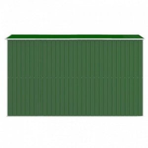 Zöld horganyzott acél kerti fészer 192x357x223 cm