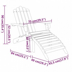 3 részes tömör akácfa kerti Adirondack ülőgarnitúra