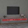 Szürke sonoma színű TV-szekrény LED-lámpákkal 240x35x40 cm