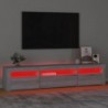Szürke sonoma színű TV-szekrény LED-lámpákkal 195x35x40 cm