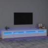 Fehér TV-szekrény LED-lámpákkal 270x35x40 cm