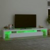 Fehér TV-szekrény LED-lámpákkal 260x36,5x40 cm