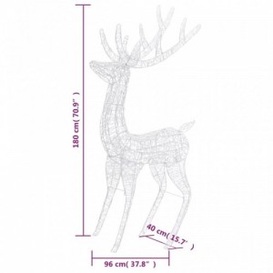 3 db színes XXL akril karácsonyi rénszarvas 250 LED 180 cm