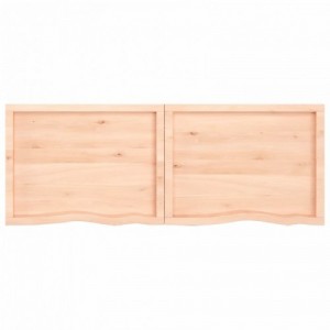 Kezeletlen tömör fa fürdőszobai pult 160x60x(2-6) cm