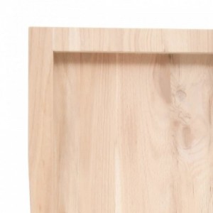 Kezeletlen tömör fa fürdőszobai pult 200x50x(2-6) cm