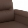 2 személyes barna műbőr kanapé 120 cm