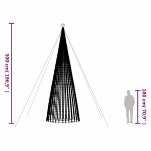 Kék karácsonyfa fénykúp 1544 LED 500 cm