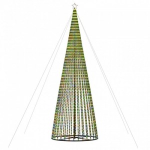 Színes karácsonyfa fénykúp 1544 LED-del 500 cm