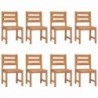 8 db tömör tíkfa kerti székek