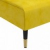 Sárga L-alakú bársony kanapéágy 271x140x70 cm
