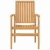 4 db tömör tíkfa rakásolható kerti szék 56,5 x 57,5 x 91 cm