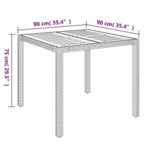 5 részes szürke polyrattan kerti étkezőgarnitúra párnával