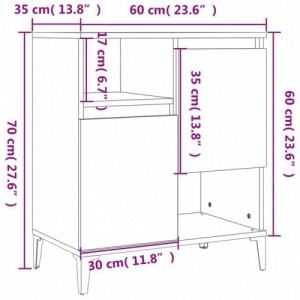 2 db betonszürke szerelt fa tálalószekrény 60 x 35 x 70 cm