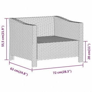 6 részes szürke polyrattan kerti ülőgarnitúra párnákkal