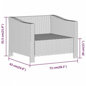 7 részes szürke polyrattan kerti ülőgarnitúra párnákkal