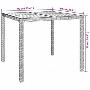 5 részes szürke polyrattan kerti étkezőgarnitúra párnával