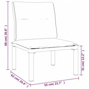 5 részes fekete-szürke polyrattan kerti ülőgarnitúra