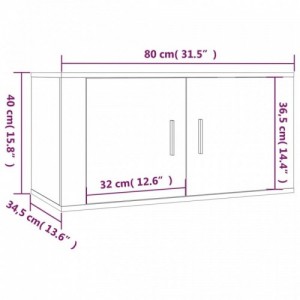 2 db sonoma tölgy színű fali TV-szekrény 80 x 34,5 x 40 cm