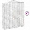 7 db íves horganyzott vas gabion kosár 200x50x220|240 cm