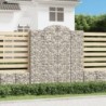 7 db íves horganyzott vas gabion kosár 200x50x220|240 cm