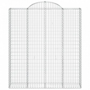 8 db íves horganyzott vas gabion kosár 200x50x220|240 cm