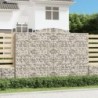 6 db íves horganyzott vas gabion kosár 300x50x200|220 cm