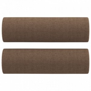 2 személyes barna szövet kanapé díszpárnákkal 140 cm