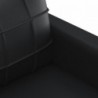 3 részes fekete műbőr ülőgarnitúra párnákkal