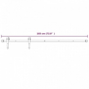 Tömör fenyőfa tolóajtó fémszerelék szettel 70 x 210 cm