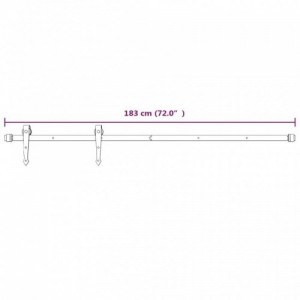 Tömör fenyőfa tolóajtó fémszerelék szettel 70 x 210 cm