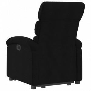 Fekete szövet felállást segítő dönthető fotel
