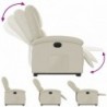 Elektromos krémszínű műbőr felállást segítő dönthető fotel