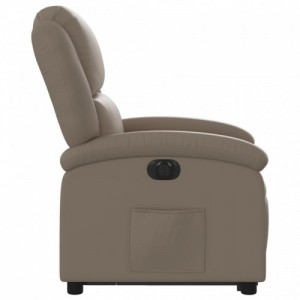 Elektromos kávészínű műbőr felállást segítő dönthető fotel