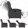 Szürke valódi bőr felállást segítő elektromos dönthető fotel