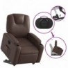 Elektromos barna műbőr felállást segítő dönthető fotel